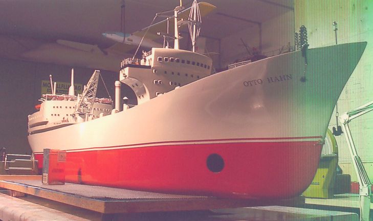 Schiffsmodell N/S Otto Hahn, Modellbau Alexander Geier, Bild 2 in der Werft
